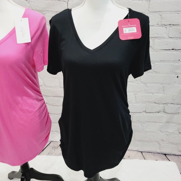 Bundle of Women's Maternity V Neck T Shirts, TP5-AL - Picture 4 of 7